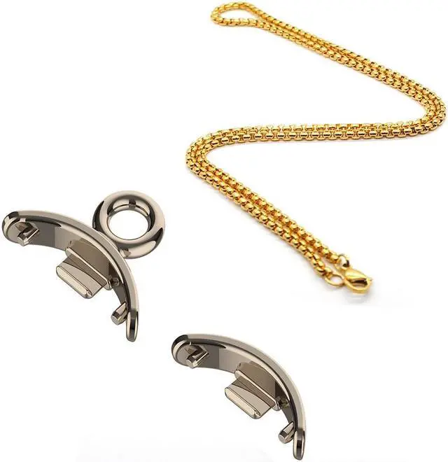 Main image of Necklace for M-i Band 8 Pendant Chain Buckle for X-iomi band8 Hanging Metal Chain Neck Bracelet Strap DIY Accessories(Gold Set 04)