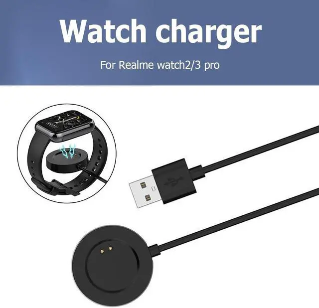 Alt view image 2 of 6 - 1m Charger Dock Cord Accessories USB Charging Cable Dock Replacement Smart Watch Parts for R-ealme Watch3 Pro/Watch2 Pro/Watch2