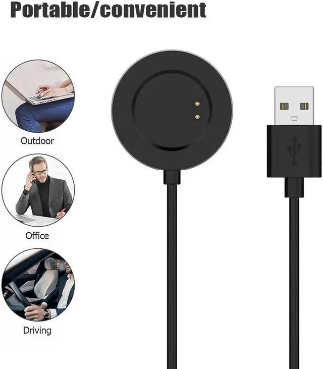 Alt view image 6 of 6 - 1m Charger Dock Cord Accessories USB Charging Cable Dock Replacement Smart Watch Parts for R-ealme Watch3 Pro/Watch2 Pro/Watch2