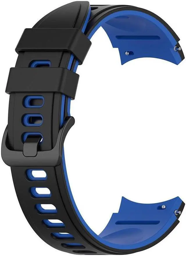 Main image of Wristband Strap Watch Straps Watch Accessories Soft Silicone Watchband for G-alaxy Watch 4 Classic(Black Blue)