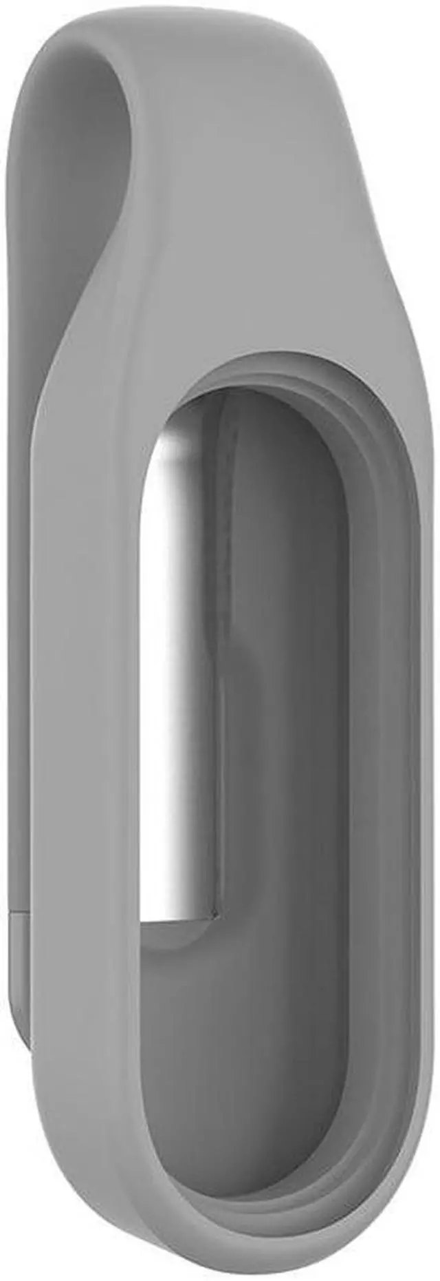 Main image of Soft TPU Clip Case with Steel Sheet Smart Watch Replacement Buckles for X-iaomi Smart Band 6 5 4 3 Accessories(Gray)