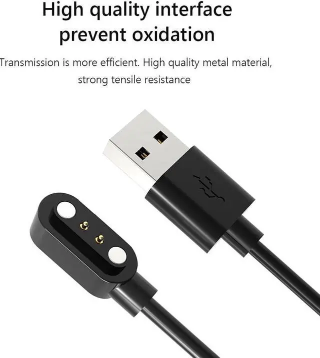 Alt view image 3 of 6 - Smartwatch Charging Cable for W-illful IP68/SW021/SW025/SW01/SW023/ID205U/Umidigi Uwatch 3 Power Supply Wire Dock Stand