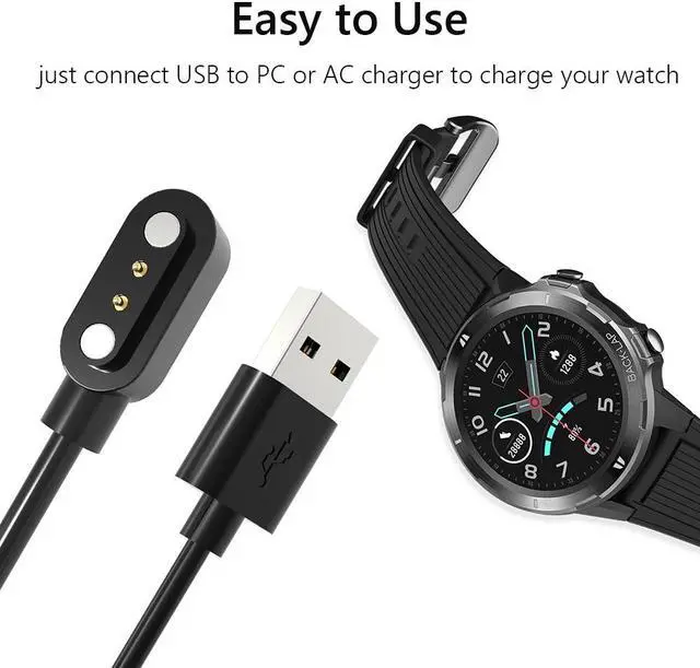 Alt view image 5 of 6 - Smartwatch Charging Cable for W-illful IP68/SW021/SW025/SW01/SW023/ID205U/Umidigi Uwatch 3 Power Supply Wire Dock Stand