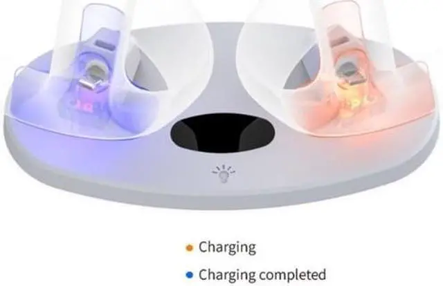 Alt view image 5 of 6 - Upgraded Charging Dock VR Controller  Charger for PS VR2 Controllers Charging Station TypeC Adapter Accessory