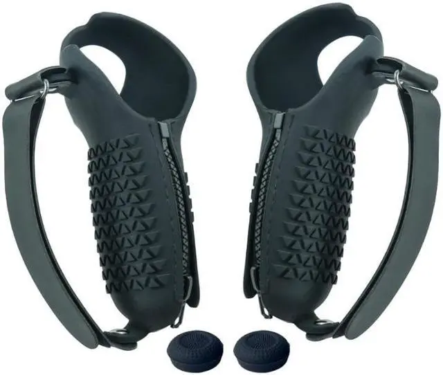 Main image of Anti-Throw Controller Shells Grips Rocker Caps for 4 VR Handle Protective Pouch VR Controller Sleeves Lightweight(Black)