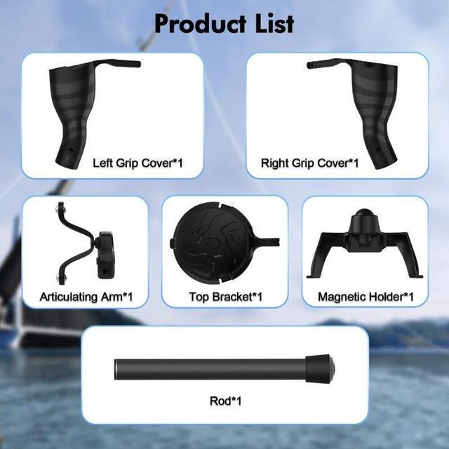 Solid VR Fishing Rod for 2 VR Controller Catching Fish Real VR Fishing Rod  Fishing Reel Combo Accessories