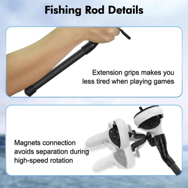Vrchat Fish Best Rod Solid VR Fishing Rod for 2 VR Controller Catching Fish Real VR Fishing ...