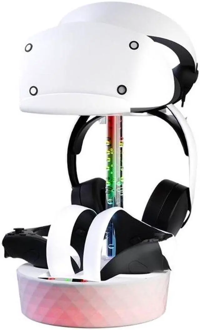Alt view image 4 of 6 - Charging Dock for PS VR2 Controller Type-C Chargers Stand Headset Display Stand Mount with Charging Indicator