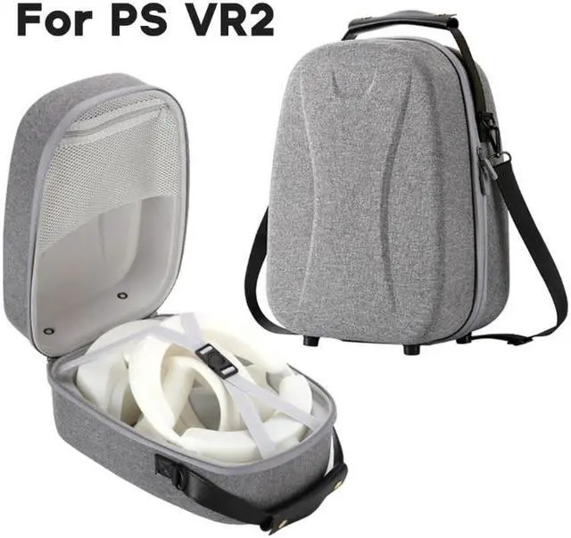 Alt view image 2 of 6 - EVA Hard Box for PS VR2 Gaming Headset Holder Bags with Inner Elastic Bands Protective Cover Dirt-resistant Holder