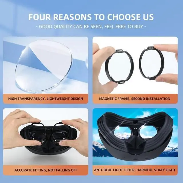 Alt view image 2 of 6 - Lens Anti-Scratch Rings Prevent Myopia es from Scratch for PS VR2 es  Frame Lens Cover Storage Bag