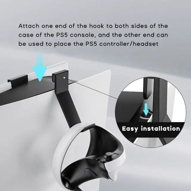 Alt view image 2 of 6 - VR Controllers Mount Charge Cord for ps5 VR2 Controller Stable & Safe Mount Holder Charge Cable Wire Storage Rack Holder