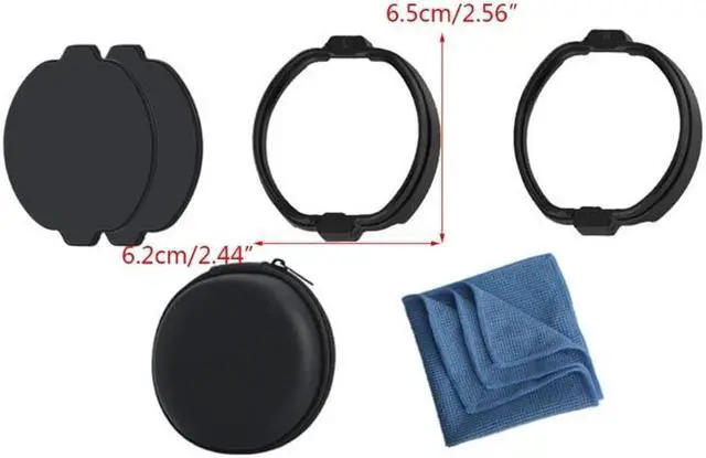 Alt view image 6 of 6 - Lens Anti-Scratch Rings Prevent Myopia es from Scratch for PS VR2 es  Frame Lens Cover Storage Bag
