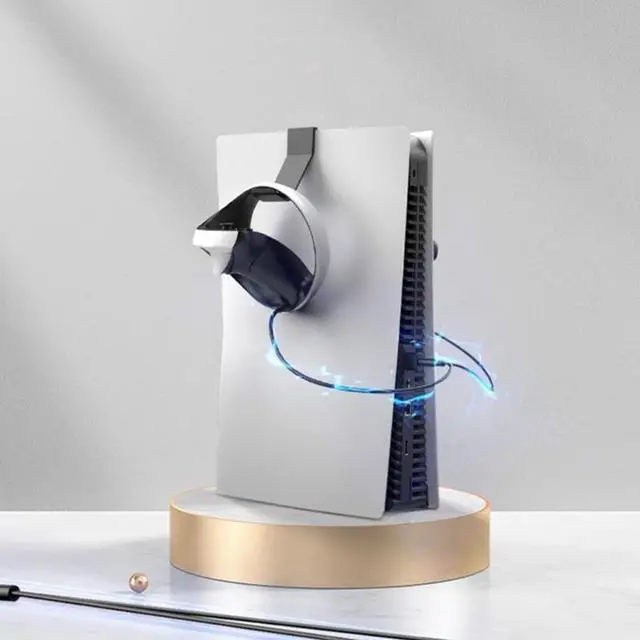 Alt view image 3 of 6 - VR Controllers Mount Charge Cord for ps5 VR2 Controller Stable & Safe Mount Holder Charge Cable Wire Storage Rack Holder