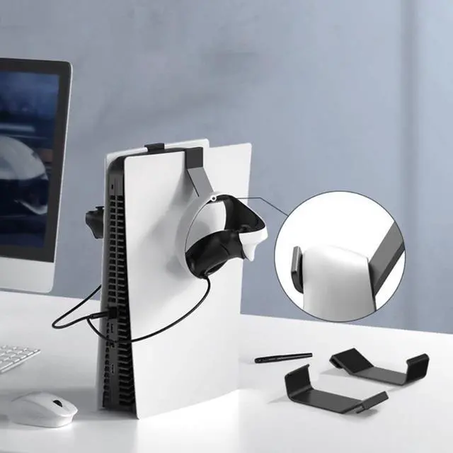 Alt view image 4 of 6 - VR Controllers Mount Charge Cord for ps5 VR2 Controller Stable & Safe Mount Holder Charge Cable Wire Storage Rack Holder