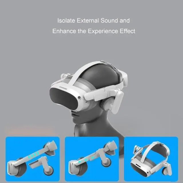 Alt view image 2 of 6 - Ear Muffs Enhancing Sound Solution for 4 Headset Improve Sound Effect Lightweight Ear muffs Adjustable Sound Tube