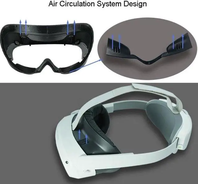 Alt view image 2 of 6 - Upgraded VR Face Interface Bracket Sponge Pad for 4 VR Headset Comfortable Sponge Face Pad Rocker Caps Lens Cover