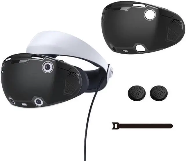 Alt view image 2 of 6 - Anti-Throw Protective Sleeve Sweatproof Cover with Strap for PS VR 2 Headset