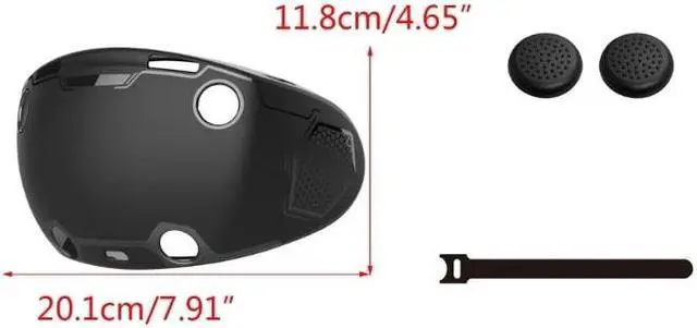 Alt view image 6 of 6 - Anti-Throw Protective Sleeve Sweatproof Cover with Strap for PS VR 2 Headset