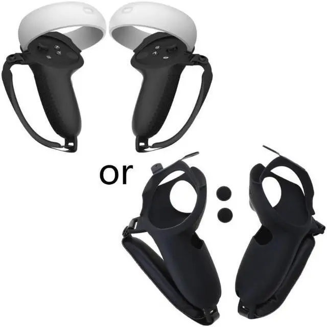 Main image of Anti-Throw Controller Shells Grip Cover for 2 VR Handle Protective Pouch(Black)