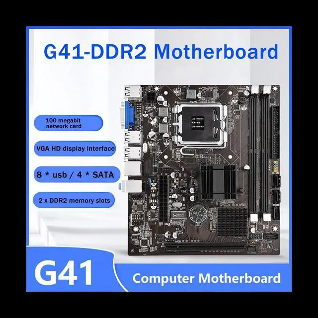 Alt view image 3 of 6 - G41 Computer Motherboard Support LAGA775/771 CPU Support Dual-Channel DDR2 Memory Desktop Computer Motherboard