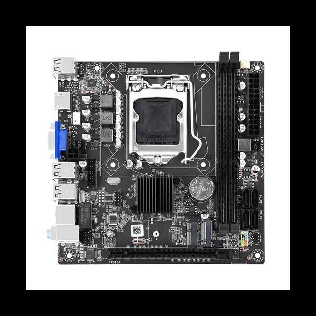 Alt view image 2 of 6 - H61S Computer Motherboard ITX Small Board Support DDR3 Memory LGA 1155 CPU Office Home Desktop Motherboard