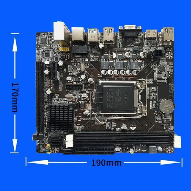 Alt view image 5 of 6 - B75 Motherboard+I3 2100 CPU+SATA Cable+Switch Cable+Baffle LGA1155 DDR3 for 2X8G for I3 I5 I7 Series Pentium Celeron CPU
