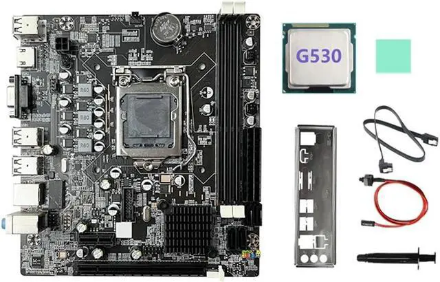 Main image of B75 Desktop Motherboard+G530 CPU+SATA Cable+Switch Cable+Baffle LGA1155 DDR3 for I3 I5 I7 Series Pentium Celeron CPU