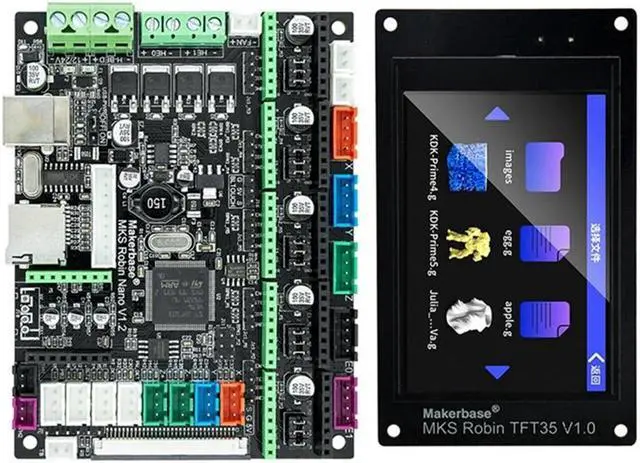 Alt view image 2 of 6 - For Makerbase MKS Robin Nano V1.2 3D Printer Motherboard ESP32 MCU Control Board with TFT35 Touch Screen Kit
