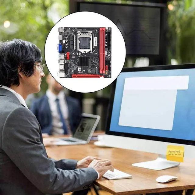 Alt view image 4 of 6 - B75A (B75) LGA1155 2XDDR3 Motherboard+I3 2120 CPU+Thermal Grease Kit Support NVME M.2+WIFI M.2 Interface USB3.0 SATA3.0