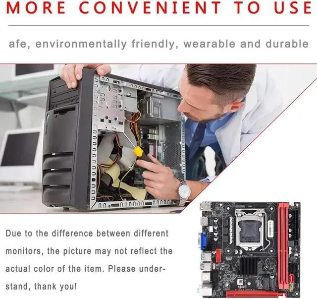 Alt view image 5 of 6 - B75 (B75A) LGA1155 Motherboard+I3 2120 CPU+SATA Cable Supports 2XDDR3 Slot NVME M.2+WIFI M.2 USB3.0 SATA3.0 Motherboard