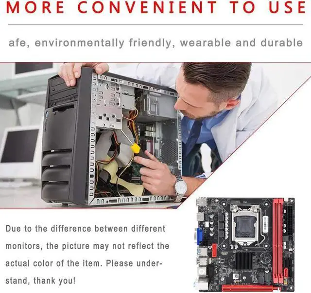 Alt view image 6 of 6 - B75A (B75) LGA1155 2XDDR3 Motherboard+I3 2120 CPU+Thermal Grease Kit Support NVME M.2+WIFI M.2 Interface USB3.0 SATA3.0