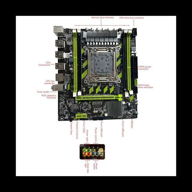 Alt view image 3 of 6 - X79G Server Game Motherboard+Thermal Grease LGA2011 4XDDR3 RECC RAM Slot M.2 NVME PCI-E X16 6XUSB2.0 SATA3.0 Motherboard