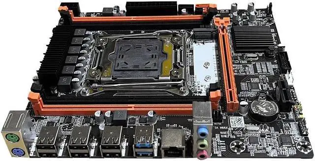 Alt view image 5 of 6 - X99H(X99) PC Motherboard Kit+2XSATA Cable LGA2011-V3 DDR3X4 ECC Server RAM Slot M.2 NVME PCI-E X16 SATA3.0 Motherboard