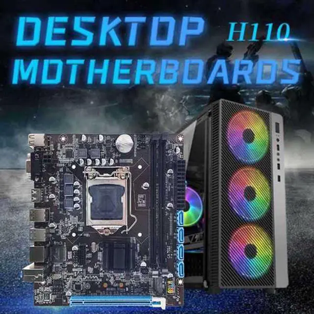Main image of H110 Computer Motherboard Supports LGA1151 6/7 Generation CPU Dual-Channel DDR4 Memory+G3900 CPU+Thermal Pad+SATA Cable