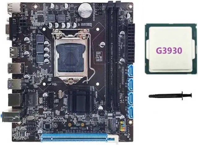 Main image of H110 Desktop Computer Motherboard Supports LGA1151 6/7 Generation CPU Dual-Channel DDR4 Memory+G3930 CPU+Thermal Grease