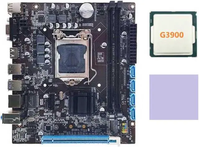 Main image of H110 Desktop Computer Motherboard Supports LGA1151 6/7 Generation CPU Dual-Channel DDR4 Memory+G3900 CPU+Thermal Pad