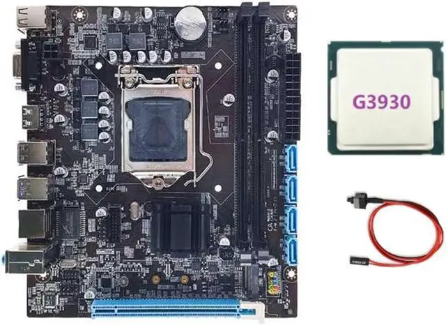 Main image of H110 Desktop Computer Motherboard Supports LGA1151 6/7 Generation CPU Dual-Channel DDR4 Memory+G3930 CPU+Switch Cable