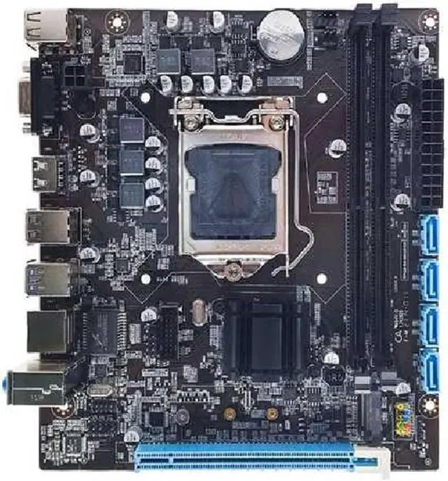 Alt view image 6 of 6 - H110 Desktop Computer Motherboard Supports LGA1151 6/7 Generation CPU Dual-Channel DDR4 Memory+G3930 CPU+Switch Cable