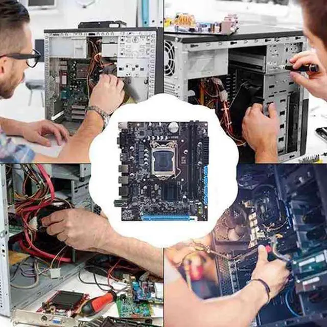 Alt view image 3 of 6 - H110 Desktop Computer Motherboard Supports LGA1151 6/7 Generation CPU Dual-Channel DDR4 Memory+G3930 CPU+Switch Cable