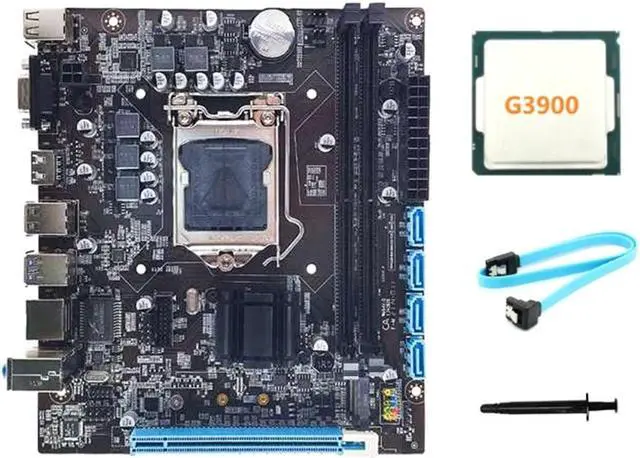 Main image of H110 Computer Motherboard Supports LGA1151 6/7 Generation CPU Dual-Channel DDR4 RAM+G3900 CPU+SATA Cable+Thermal Grease