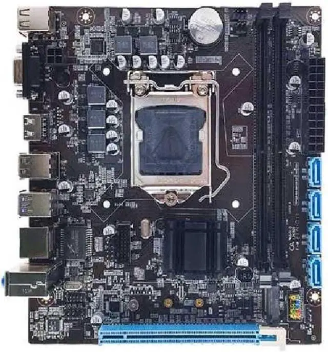 Alt view image 6 of 6 - H110 Desktop Computer Motherboard Supports LGA1151 6/7 Generation CPU Dual-Channel DDR4 Memory+G3900 CPU+Thermal Grease