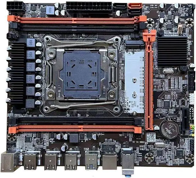 Alt view image 2 of 6 - X99H Desktop Motherboard B85 Chip LGA2011-V3 DDR3X4 ECC Server Memory Slot M.2 NVME PCI-E 3.0 X16 SATA3.0 for PC