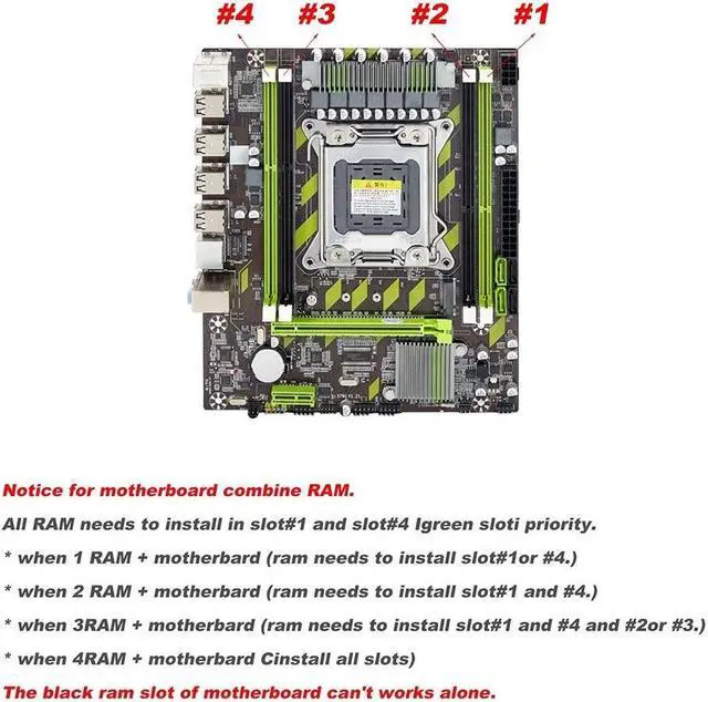Alt view image 2 of 6 - X79 Motherboard+E5 2640 CPU+2X8GB DDR3 1600Mhz REG ECC RAM Memory Set LGA 2011 M.2 NVME Motherboard