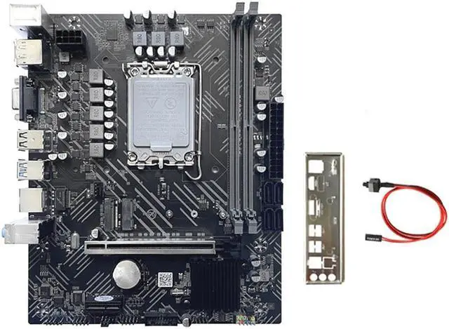 Main image of H610 Motherboard+Switch Cable+Baffle LGA1700 DDR4 PCIE 16X Gigabit LAN for G6900 G7400 I3 12100 I5 12500 12Th CPU
