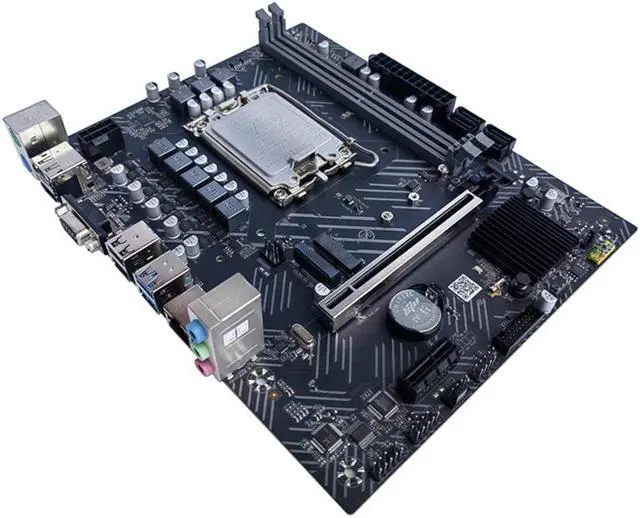 Alt view image 3 of 6 - H610 Motherboard+SATA Cable+Baffle LGA1700 DDR4 Gigabit LAN Support 2X32GB for G6900 G7400 I3 12100 I5 12500 12Th CPU
