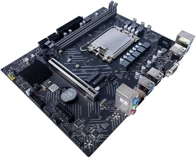 Alt view image 4 of 6 - H610 Motherboard+SATA Cable+Baffle LGA1700 DDR4 Gigabit LAN Support 2X32GB for G6900 G7400 I3 12100 I5 12500 12Th CPU
