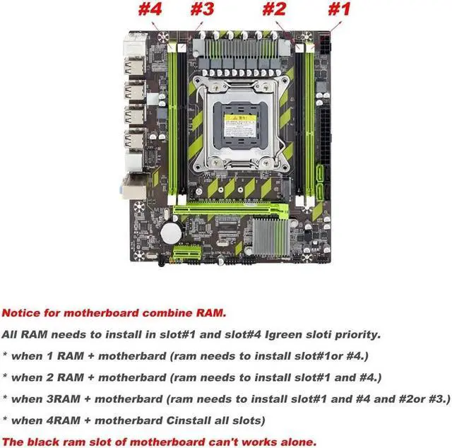 Alt view image 2 of 6 - X79 Motherboard+E5 2630 V2 CPU+2X8GB DDR3 1600Mhz REG ECC RAM Memory Set LGA 2011 M.2 NVME Motherboard