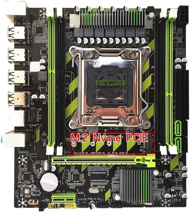 Alt view image 2 of 6 - X79 Motherboard+E5 2640 V2 CPU+2X8GB DDR3 1600Mhz REG ECC RAM Memory Set LGA 2011 M.2 NVME Motherboard
