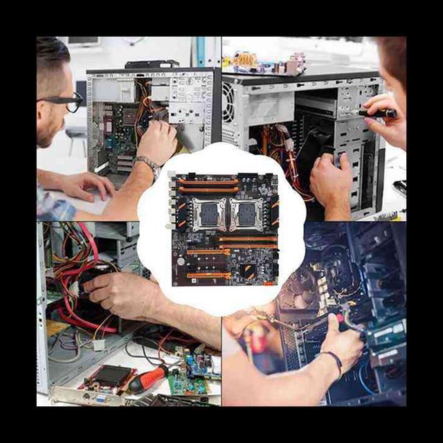 Alt view image 2 of 6 - X99 Dual CPU Motherboard LGA2011 Support DDR4 ECC Memory Motherboard+2XE5 2609 V3 CPU+Switch Cable+Thermal Grease