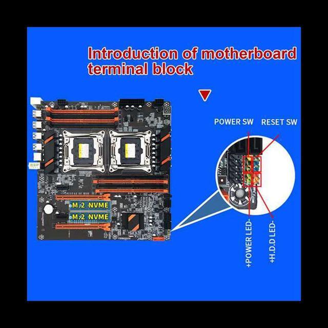 Alt view image 6 of 6 - X99 Dual CPU Motherboard LGA2011 Support DDR4 ECC Memory Motherboard+2XE5 2609 V3 CPU+Switch Cable+Thermal Grease